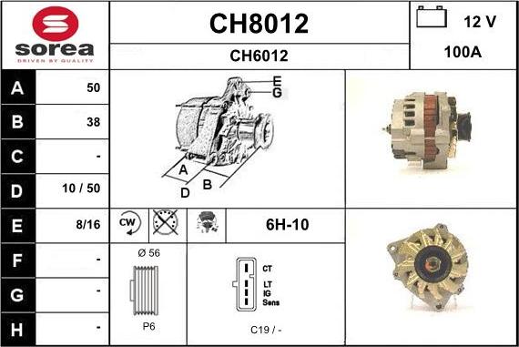 SNRA CH8012 - Alternateur cwaw.fr