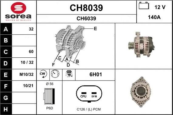 SNRA CH8039 - Alternateur cwaw.fr