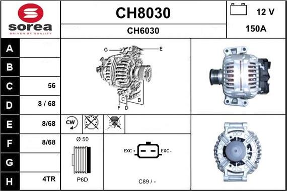 SNRA CH8030 - Alternateur cwaw.fr