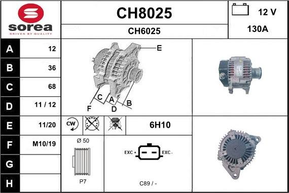 SNRA CH8025 - Alternateur cwaw.fr