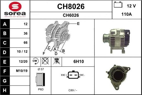 SNRA CH8026 - Alternateur cwaw.fr