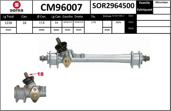 SNRA CM96007 - Crémaillière de direction cwaw.fr