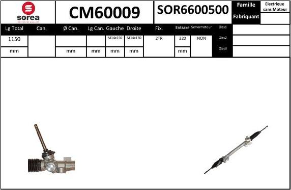 SNRA CM60009 - Crémaillière de direction cwaw.fr