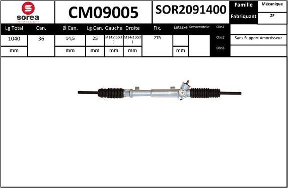 SNRA CM09005 - Crémaillière de direction cwaw.fr