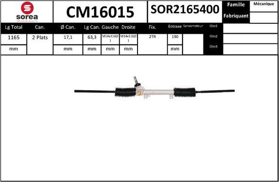 SNRA CM16015 - Crémaillière de direction cwaw.fr