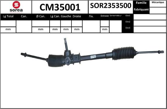 SNRA CM35001 - Crémaillière de direction cwaw.fr