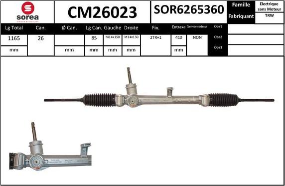 SNRA CM26023 - Crémaillière de direction cwaw.fr