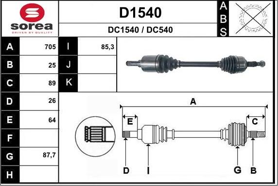 SNRA D1540 - Arbre de transmission cwaw.fr