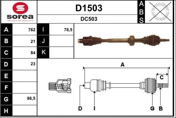 SNRA D1503 - Arbre de transmission cwaw.fr