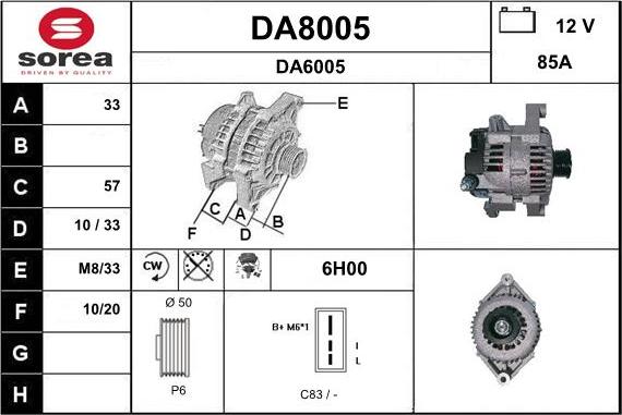 SNRA DA8005 - Alternateur cwaw.fr