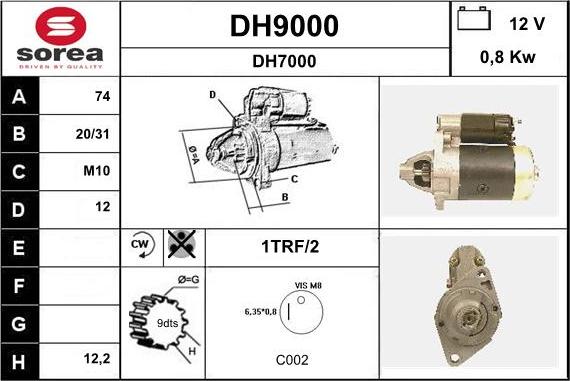 SNRA DH9000 - Démarreur cwaw.fr