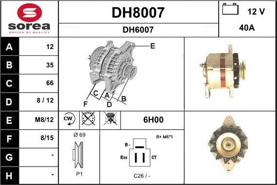 SNRA DH8007 - Alternateur cwaw.fr