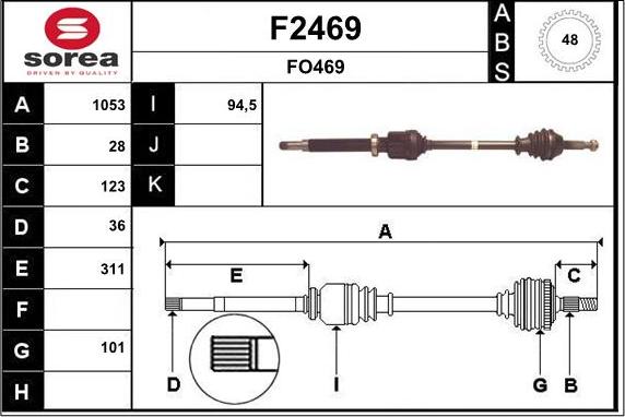 SNRA F2469 - Arbre de transmission cwaw.fr