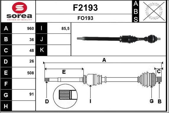 SNRA F2193 - Arbre de transmission cwaw.fr