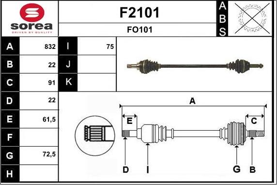 SNRA F2101 - Arbre de transmission cwaw.fr