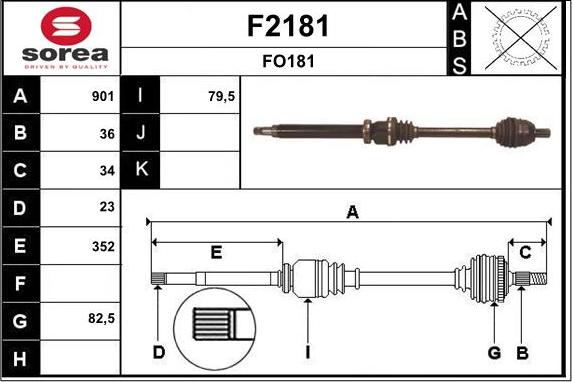 SNRA F2181 - Arbre de transmission cwaw.fr