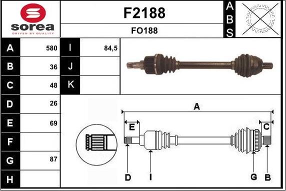 SNRA F2188 - Arbre de transmission cwaw.fr