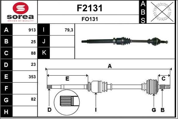 SNRA F2131 - Arbre de transmission cwaw.fr