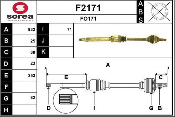 SNRA F2171 - Arbre de transmission cwaw.fr