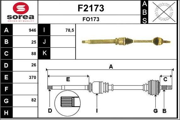 SNRA F2173 - Arbre de transmission cwaw.fr