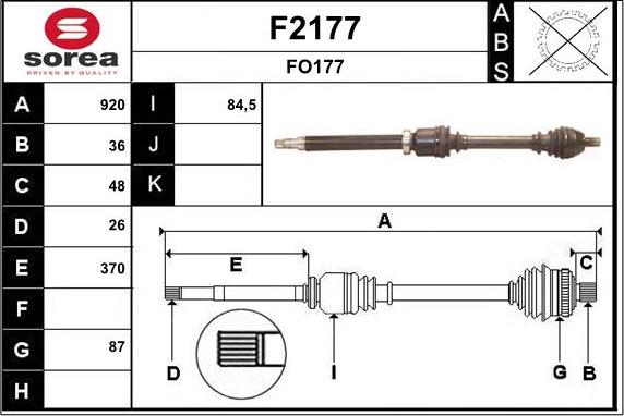 SNRA F2177 - Arbre de transmission cwaw.fr