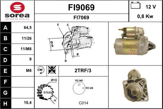 SNRA FI9069 - Démarreur cwaw.fr