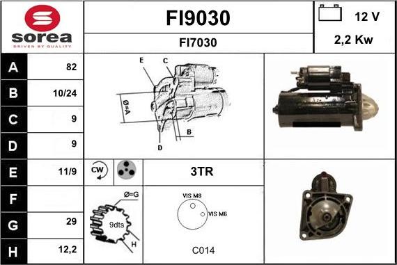 SNRA FI9030 - Démarreur cwaw.fr