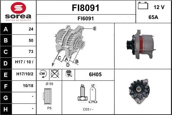 SNRA FI8091 - Alternateur cwaw.fr