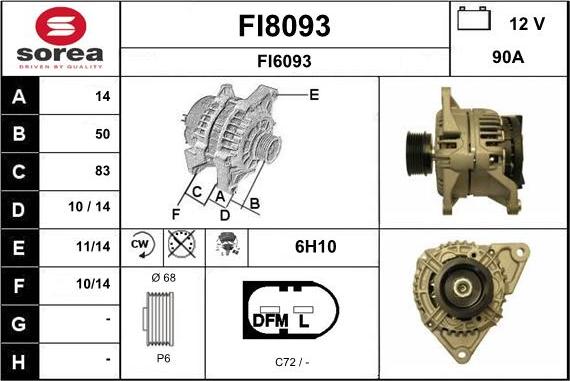 SNRA FI8093 - Alternateur cwaw.fr