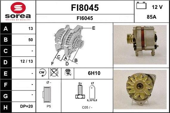 SNRA FI8045 - Alternateur cwaw.fr