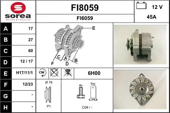 SNRA FI8059 - Alternateur cwaw.fr