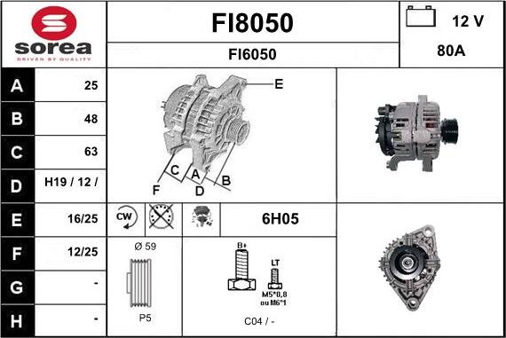 SNRA FI8050 - Alternateur cwaw.fr