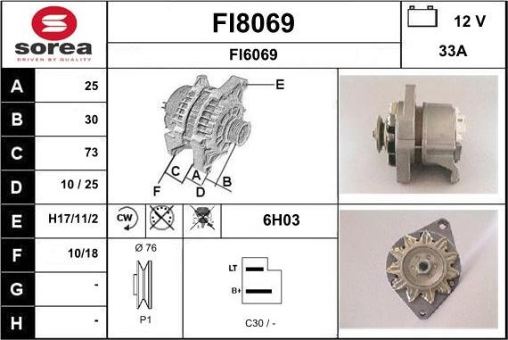 SNRA FI8069 - Alternateur cwaw.fr