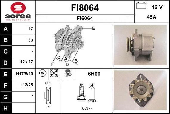 SNRA FI8064 - Alternateur cwaw.fr