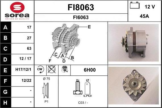 SNRA FI8063 - Alternateur cwaw.fr