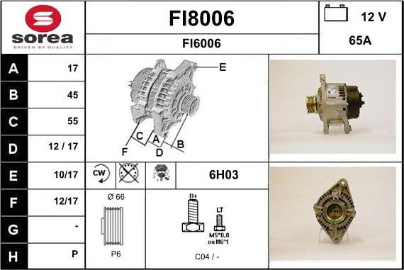 SNRA FI8006 - Alternateur cwaw.fr