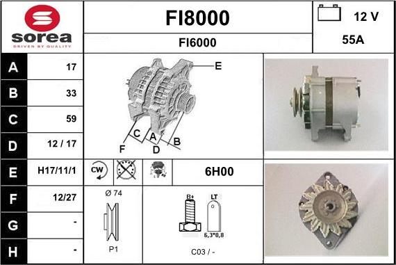 SNRA FI8000 - Alternateur cwaw.fr