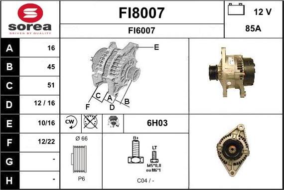 SNRA FI8007 - Alternateur cwaw.fr