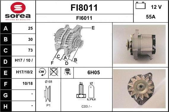 SNRA FI8011 - Alternateur cwaw.fr