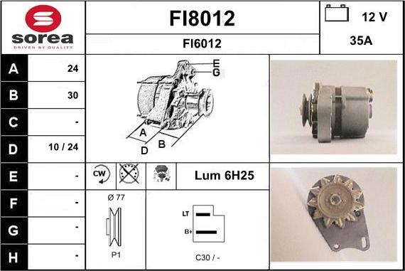 SNRA FI8012 - Alternateur cwaw.fr