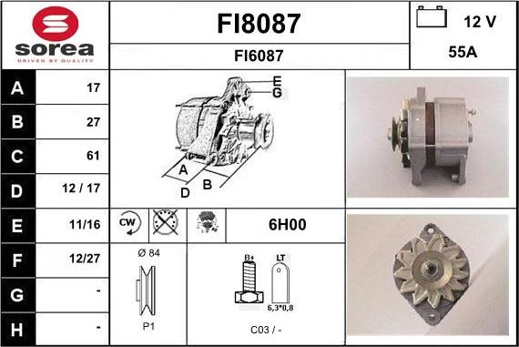 SNRA FI8087 - Alternateur cwaw.fr