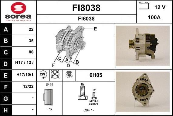 SNRA FI8038 - Alternateur cwaw.fr