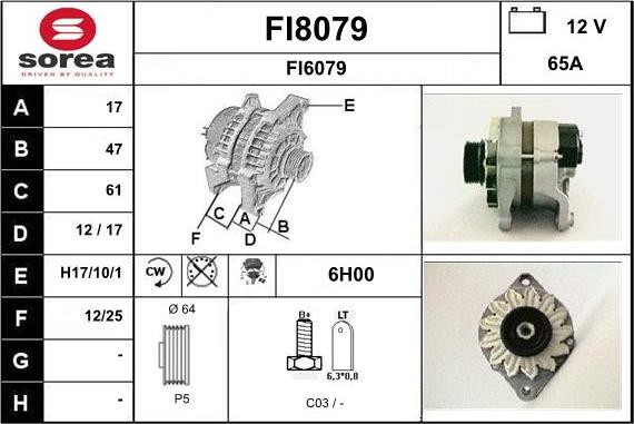 SNRA FI8079 - Alternateur cwaw.fr