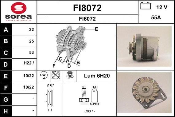 SNRA FI8072 - Alternateur cwaw.fr