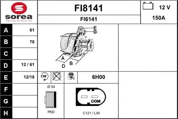 SNRA FI8141 - Alternateur cwaw.fr