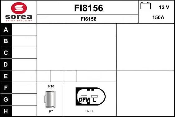 SNRA FI8156 - Alternateur cwaw.fr