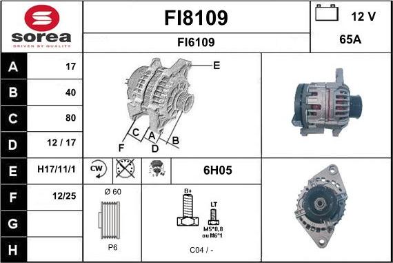 SNRA FI8109 - Alternateur cwaw.fr