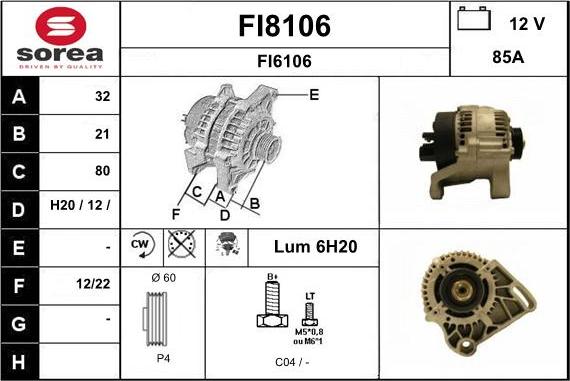 SNRA FI8106 - Alternateur cwaw.fr