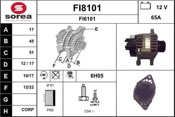 SNRA FI8101 - Alternateur cwaw.fr