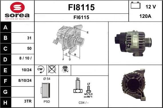 SNRA FI8115 - Alternateur cwaw.fr